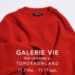 【トゥモローランド】GALERIE VIE POP UP STORE